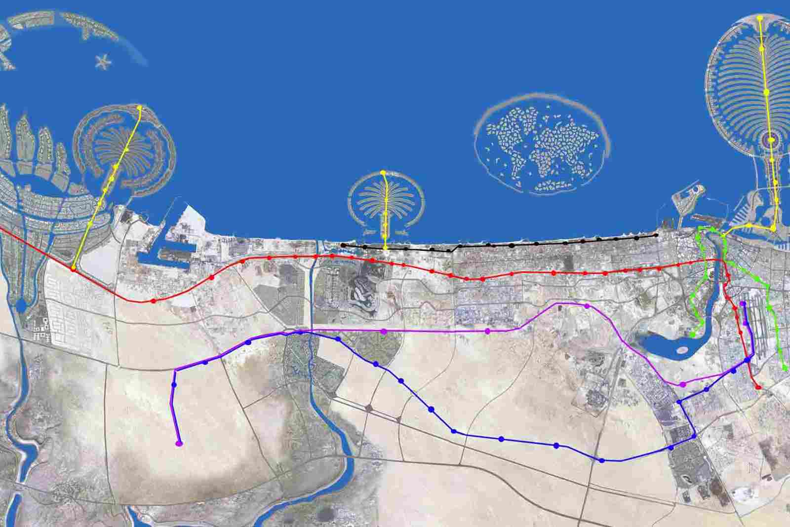 Dubai to Thailand Map